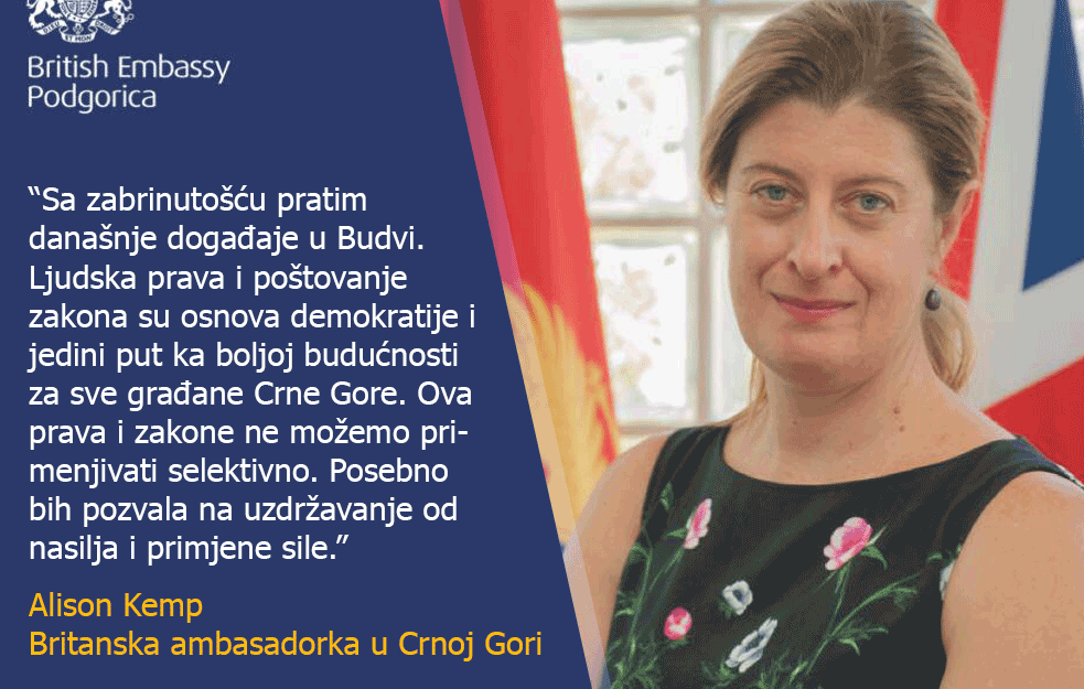 Velika Britanija Podgorici: Poštujte ljudska prava i ne primenjujte nasilje