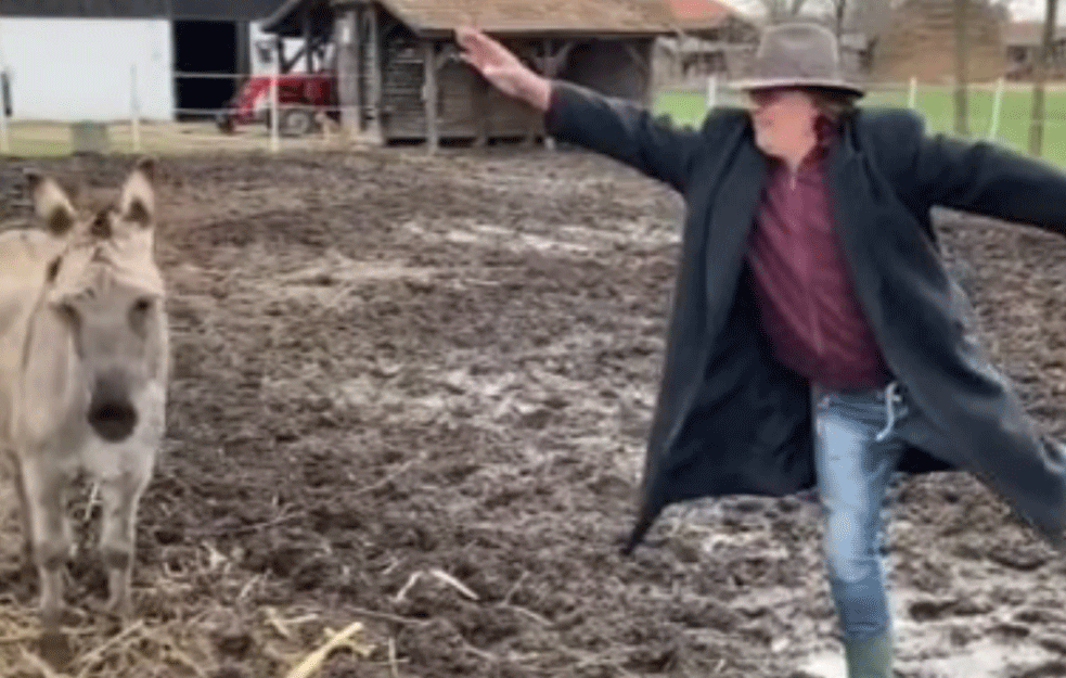 'ODLEPIO' OD KORONE? Rambo đuska u balegi s magarcem, a razlog je... (VIDEO)