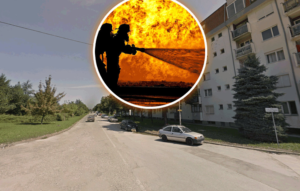 STRAVIČAN POŽAR NA KARABURMI : Goreo stan na četvrtom spratu, unutra bilo dvoje starih ljudi