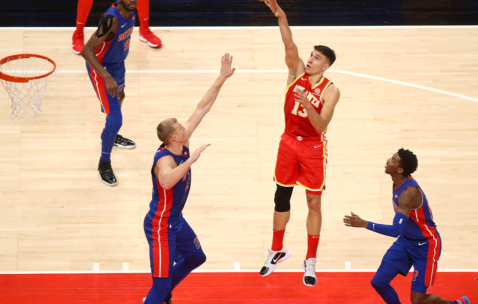 BOGDAN REŠETAO posle dve lošije partije: Trojkama zatrpao koš <span style='color:red;'><b>Detroit</b></span>a (VIDEO)