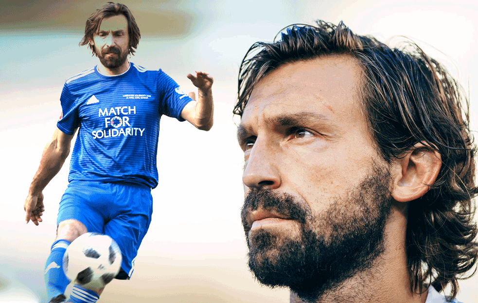 PORTRET MISLIOCA -  <span style='color:red;'><b>ANDREA PIRLO</b></span>, DEKART MEĐU FUDBALERIMA