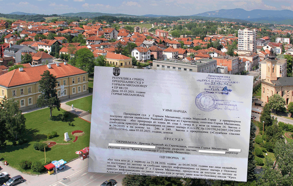 PROSVETNI RADNICI POBEDILI NA SUDU DIREKTORKU OSNOVNE ŠKOLE U GORNJEM MILANOVCU