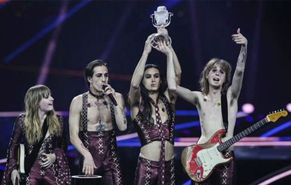 GRUPA <span style='color:red;'><b>MANESKIN</b></span> JE POBEDNIK EVROVIZIJE 2021! ITALIJA NA PRVOM MESTU: Rokenrol neće umreti nikada (VIDEO)