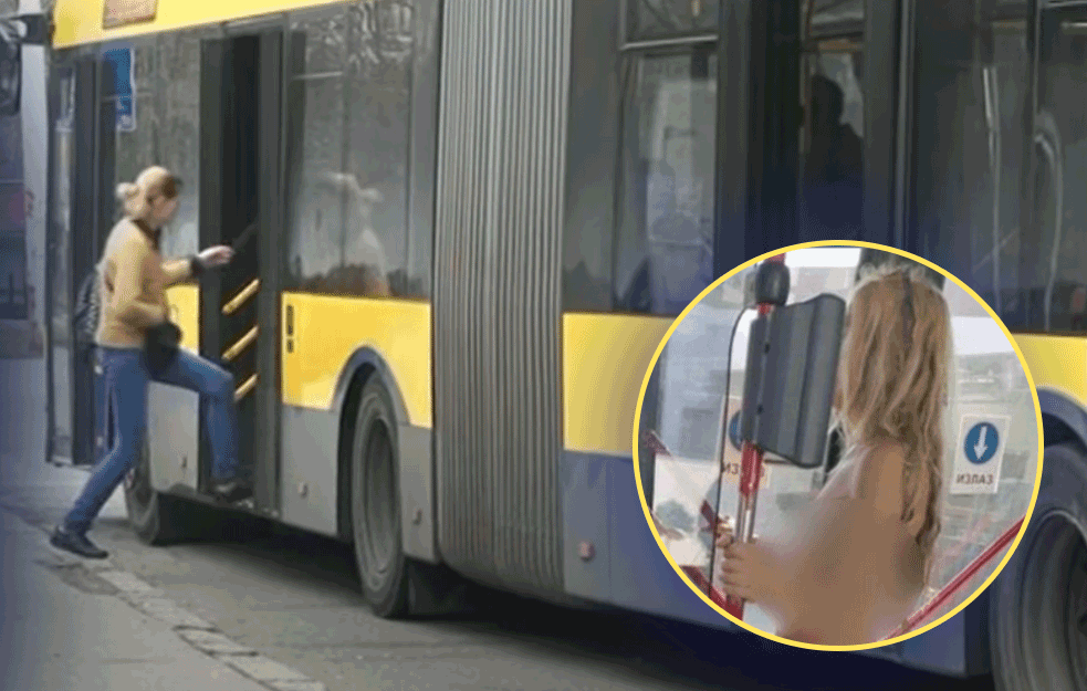 GOLA ŽENA U JAVNOM PREVOZU: <span style='color:red;'><b>Potpuno naga</b></span> putnica ŠOKIRALA ljude u autobusu na Banjici! (FOTO) 