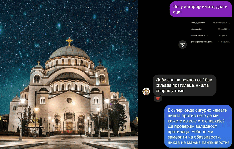 Foto: Instagram/Printscreen/srpskapravoslavnacrkva