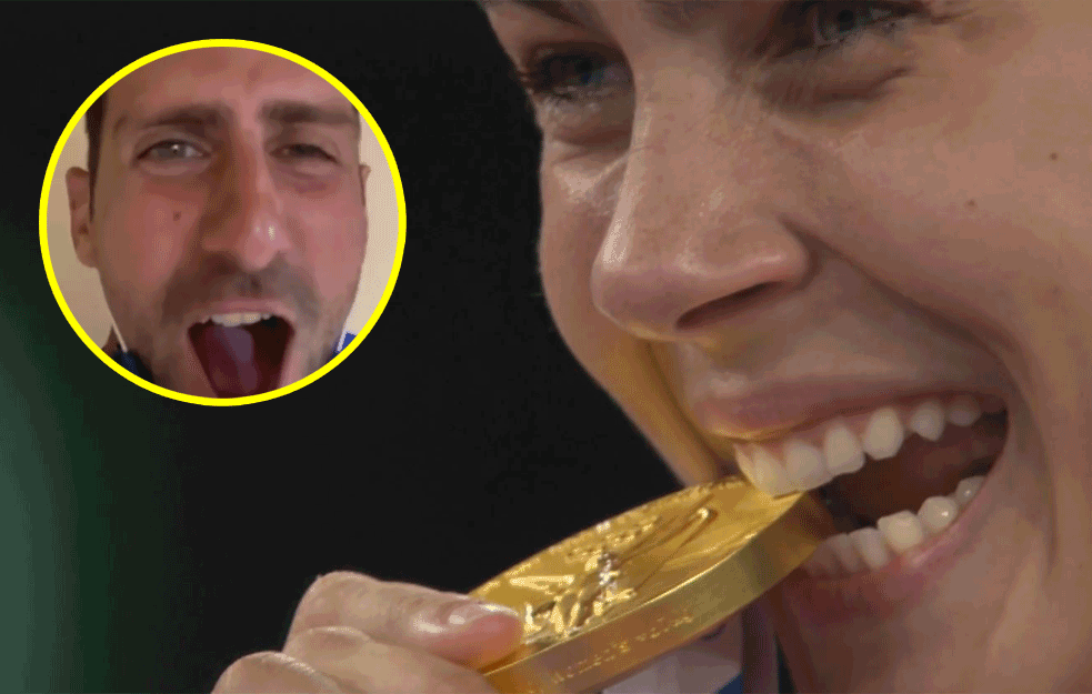 MILICA UZELA ZLATO, NOVAK URLAO! Grmi <span style='color:red;'><b>Olimpijsko selo</b></span>, a ovako nije slavio ni Gren slem titule! (VIDEO)   