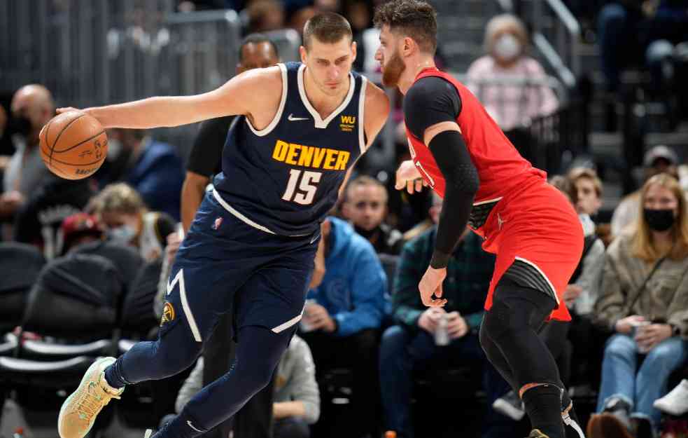 JOKIĆ STAO NA 20! Denver izrešetao Blejzerse, Srbin opet na MVP NIVOU (VIDEO)
