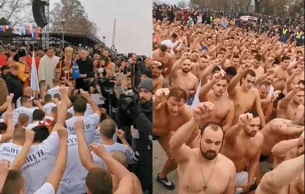 DA SE NAJEŽIŠ! Zemunom se na Bogojavljenje orila zakletva: Srpskoj zemlji, srpskom rodu, našem Kosovu...(VIDEO)