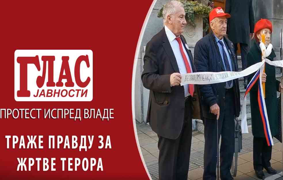 PROTEST ISPRED VLADE SRBIJE: Traže pravdu za ŽRTVE USTAŠKOG GENOCIDA (VIDEO)