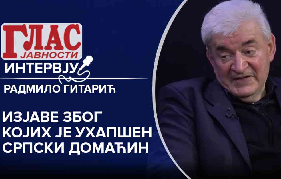 INTERVJU GLASA JAVNOSTI! RADMILO GITARIĆ: Zbog ove istine u emisiji 