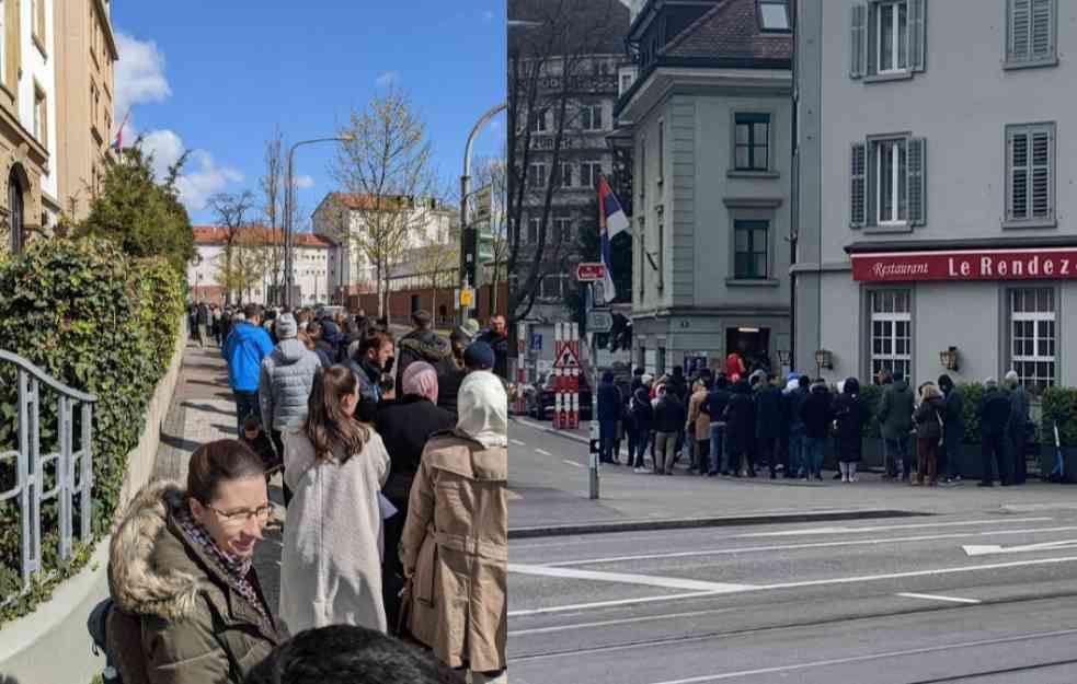 VELIKI REDOVI ZA GLASANJE U DIJASPORI: U Frankfurtu otvorena dva biračka mesta (FOTO, VIDEO)