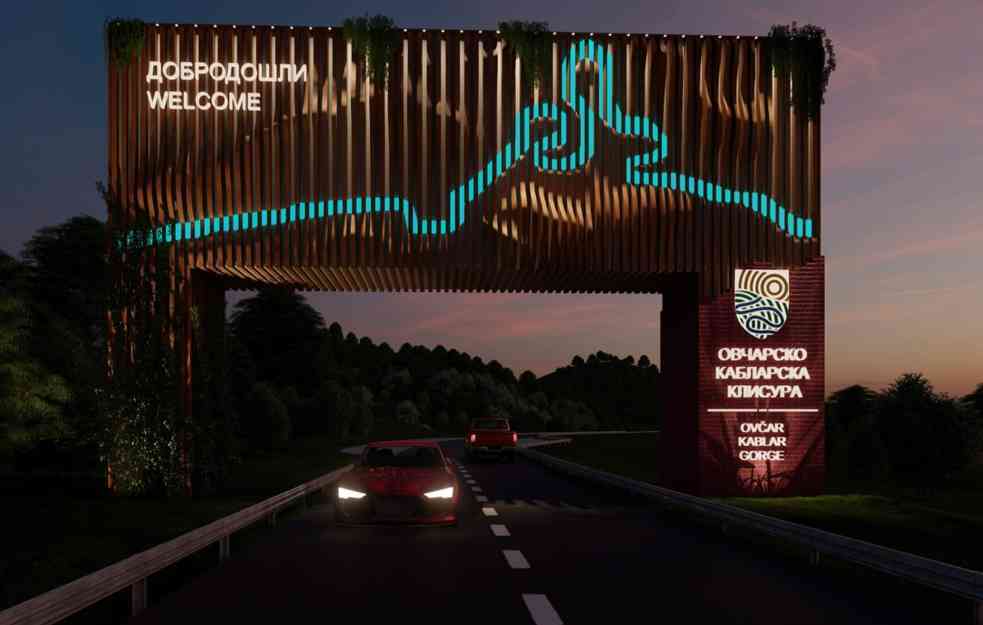 Ovako će izgledati kapija dobrodošlice, postavljena na ulazu u Ovčarsko-kablarsku klisuru