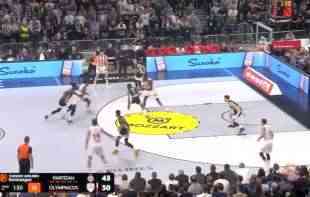 PARTIZAN DEMOLIRAO OLIMPIJAKOS U PAKLU ARENE: Širom <span style='color:red;'><b>otvorena vrata</b></span> ka Tiop 8! (VIDEO)