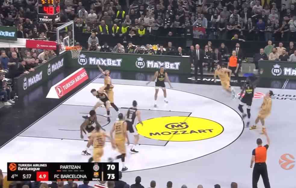 BARSELONA NA KRATKO PREKINULA PARTIZANOV SAN: Crno-beli i dalje na korak od TOP 8 EVROLIGE (VIDEO)