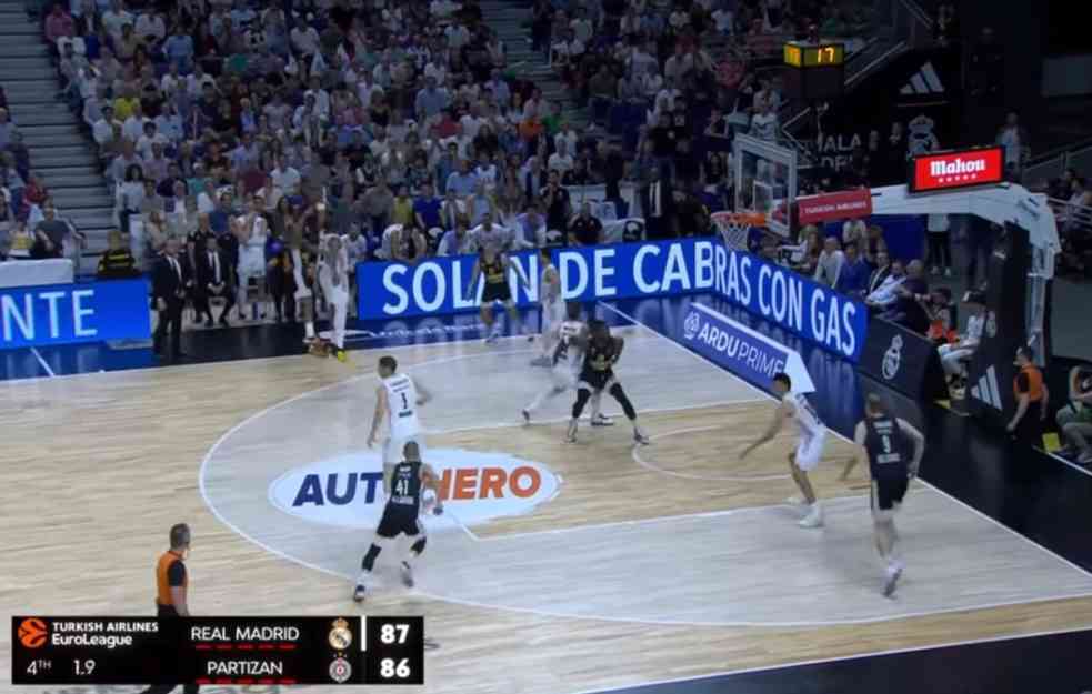 PAO JE KRALJ: Partizan i neustrašivi Kevin Panter nadjačali Madriđane (VIDEO)