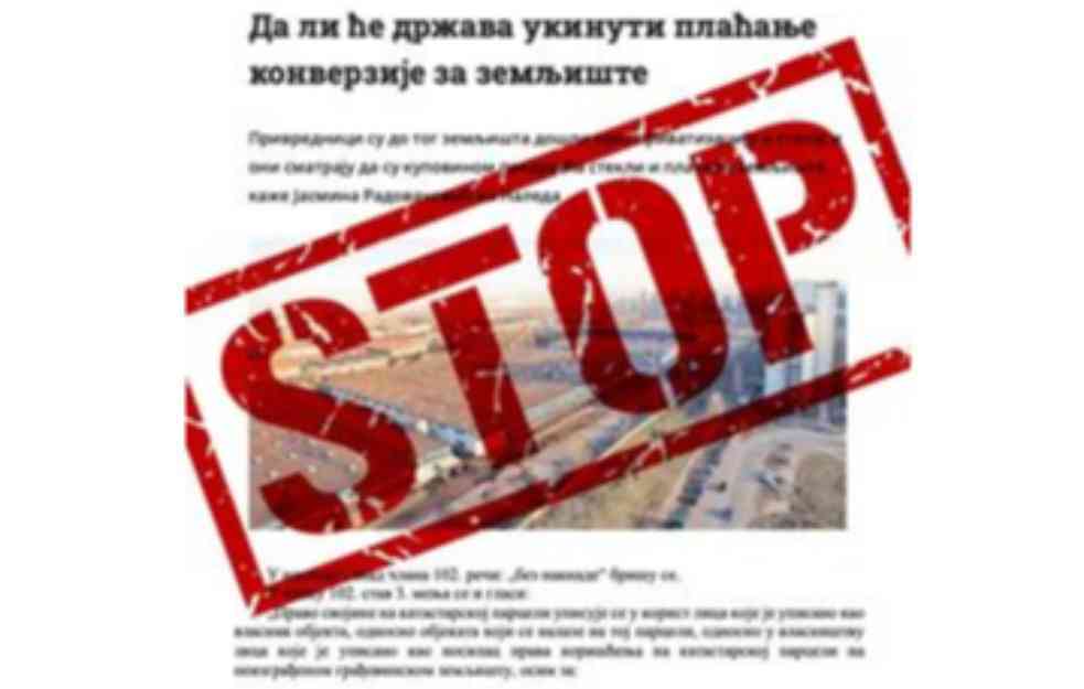 PETICIJA “STOP OTIMANJU ZEMLJIŠTA” protiv izmena zakona: “OVO JE PLJAČKA, najbolje državno zemljište se POKLANJA TAJKUNIMA!”