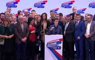 <span style='color:red;'><b>PRVI REZULTATI</b></span>! Ana Brnabić: SNS ima 47,1 odsto na 50 odsto uzorka