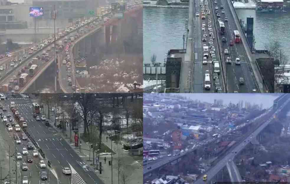 JUTARNJI ŠPIC U BEOGRADU: Usporen saobraćaj širom prestonice, evo gde su najveće gužve (FOTO)