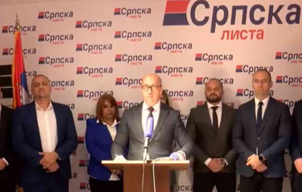 Srpska lista najavila učešće na parlamentarnim izborima na tzv. Kosovu