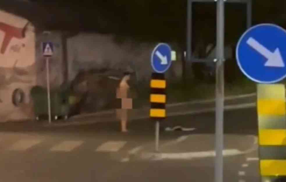 KOD LUKE BEOGRAD: Go muškarac šetao ulicom i nasrtao na vozila! (FOTO)