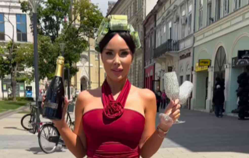Aleksandra Subotić se šetala sa novčanicama od 3.000 evra na glavi u centru Novog Sada, a onda se razbesnela (FOTO)