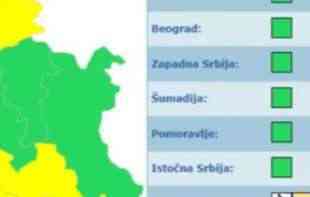 RHMZ IZDAO NAJNOVIJE UPOZORENJE: U naredna dva sata ovaj deo Srbije na udaru (FOTO)