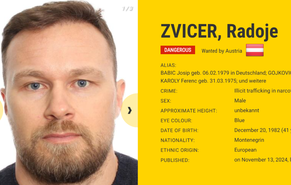 Zvicer na listi 50 najtraženijih begunaca Evrope