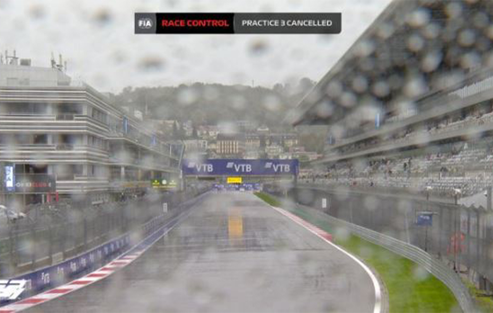 KIŠA POPLAVILA ULICE U SOČIJU! Otkazan trening Formule 1 (VIDEO)