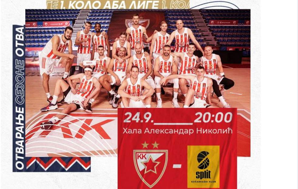 POČINJE <span style='color:red;'><b>ABA LIGA</b></span> - ZVEZDA ČEKA SPLIT! Radonjić: Želimo pobedu!