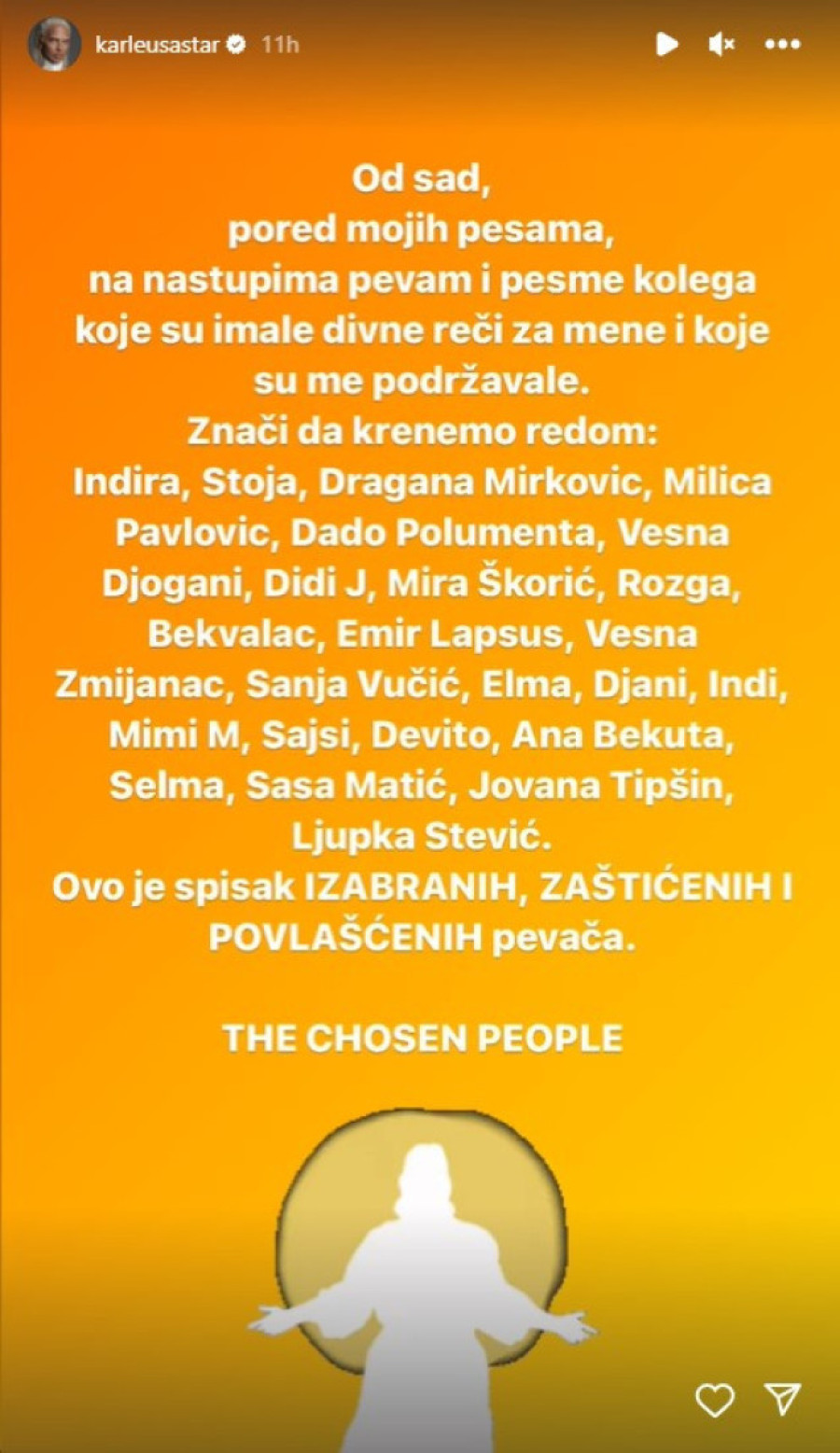 Printscreen instagram Jelena Karleusa
