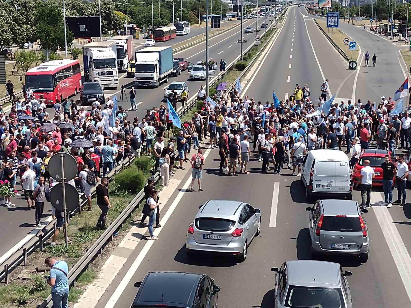 Protest radnika Fijata u Beogradu