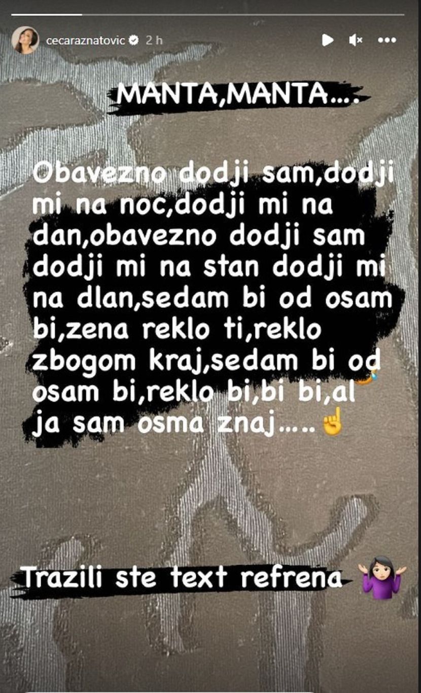 Printscreen instagram Ceca