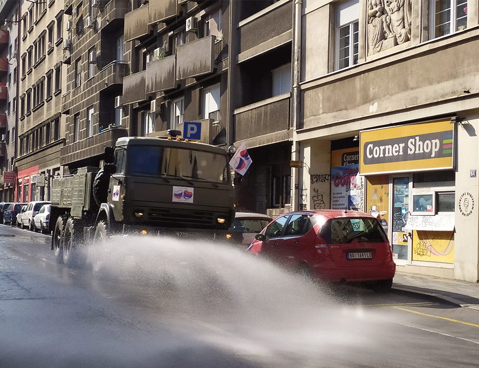 Ruski stručnjaci u akciji protiv korone u Beogradu (FOTO, VIDEO)