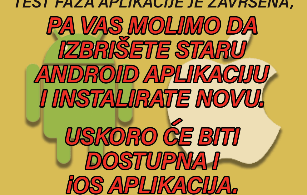 Test faza aplikacije je završena