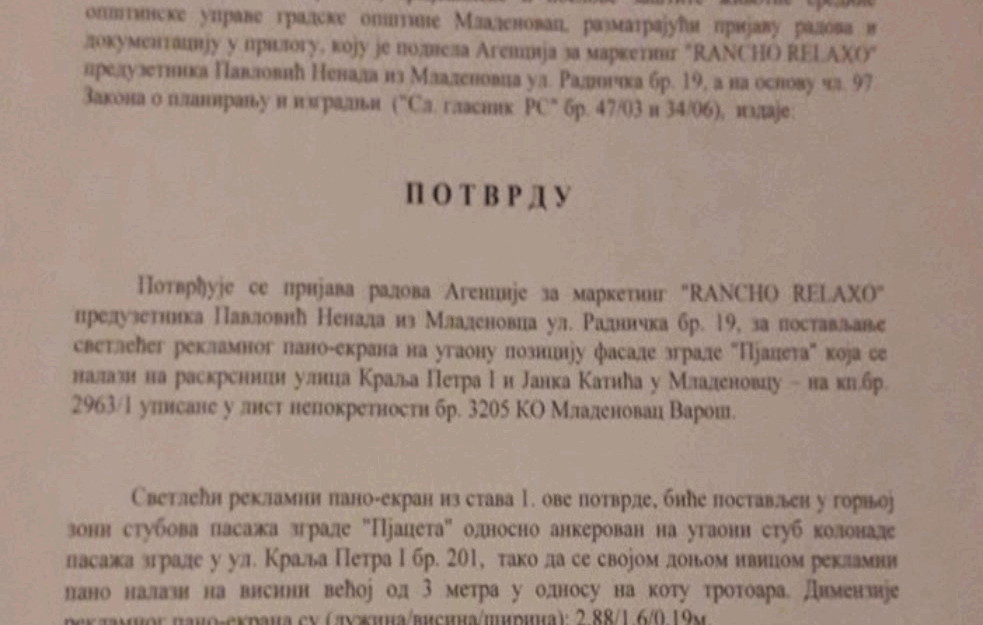 SAMO BAHATO! Bilbord koalicije 'Zdravo da pobedi', uklonjen po naređenju iz 'vrha mladenovačke vlasti'?