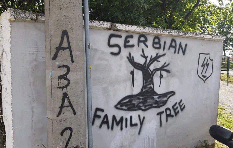 NOVI USTAŠKI GRAFIT U ZAGREBU: Slika obešene srpske porodice na zidu kod vrtića!