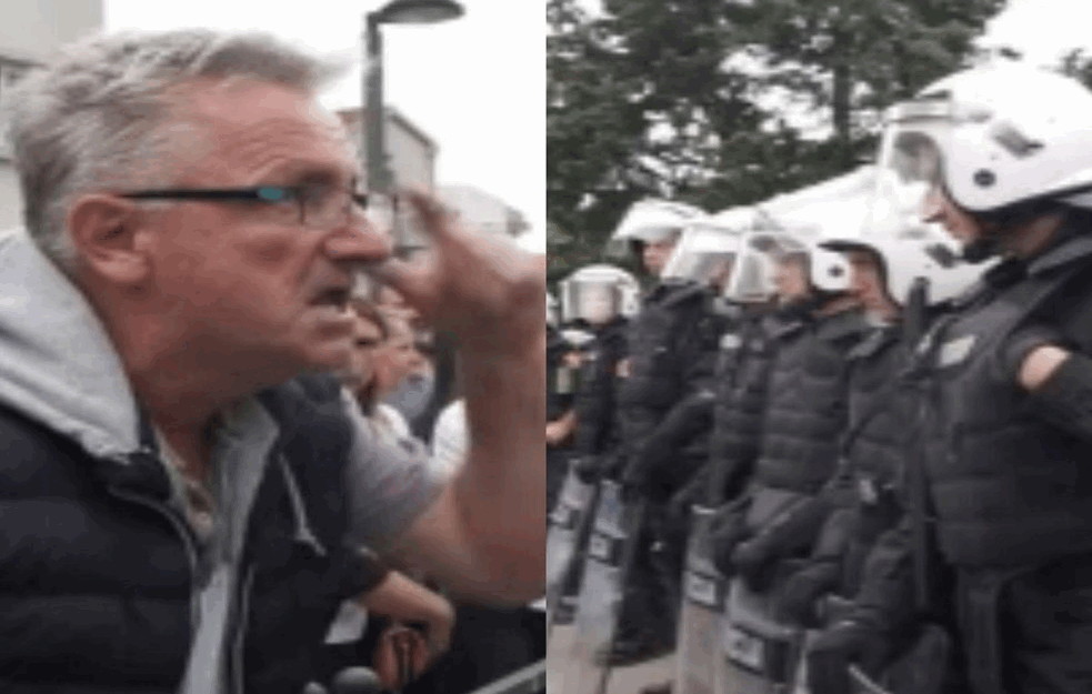 Ratni invalid Branko Vujačić prsa u prsa sa policijom: NEMOJTE DA GINETE ZA ĐUKANOVIĆA (VIDEO)