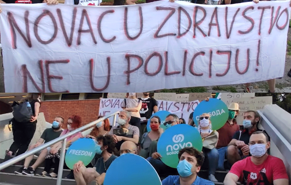 'PUSTITE IH SVE': Građani ispred Prekršajnog suda traže oslobađanje političkih zatvorenika i <span style='color:red;'><b>razrešenje</b></span> sudije!