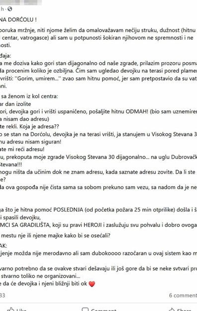 Foto: Printscreen/Facebook