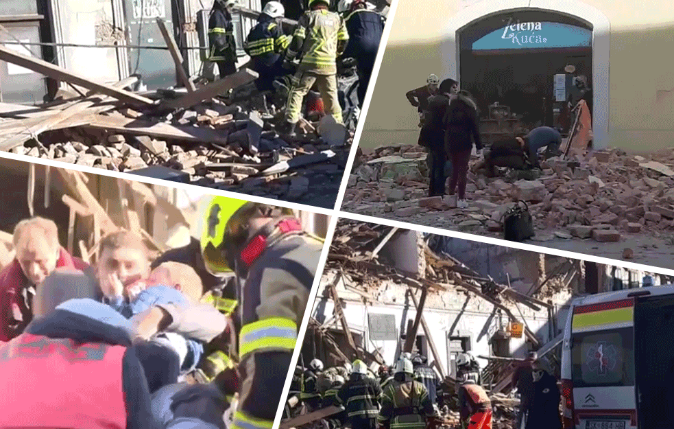 SNIMCI HAOSA IZ <span style='color:red;'><b>PETRINJE</b></span>: Srušene kuće, ljude izvlače iz ruševina, čuju se krici, JEDNO DETE POGINULO! (VIDEO)