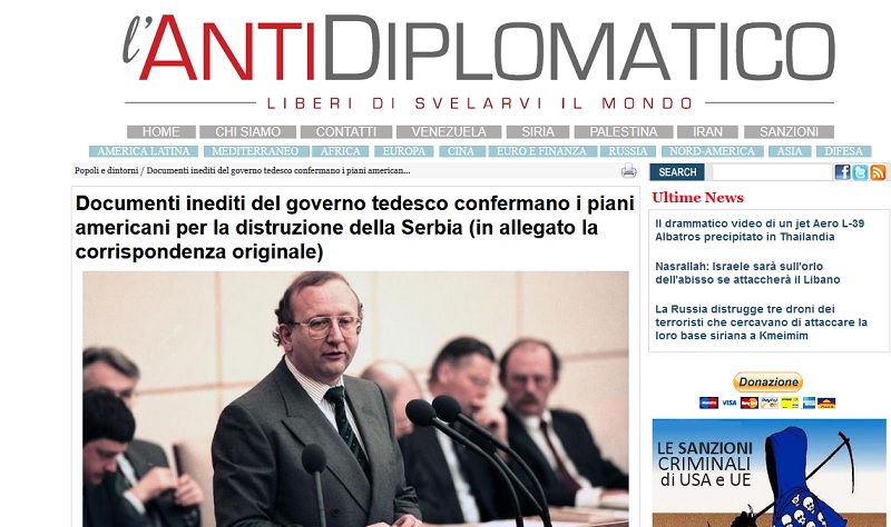 Foto: AntiDiplomatico Printscreen