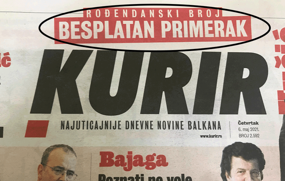 LAKRDIJA, KURIR KAŽE: 'Delimo 250.000 BESPLATNIH štampanih izdanja', ali ZAMALO! (FOTO)