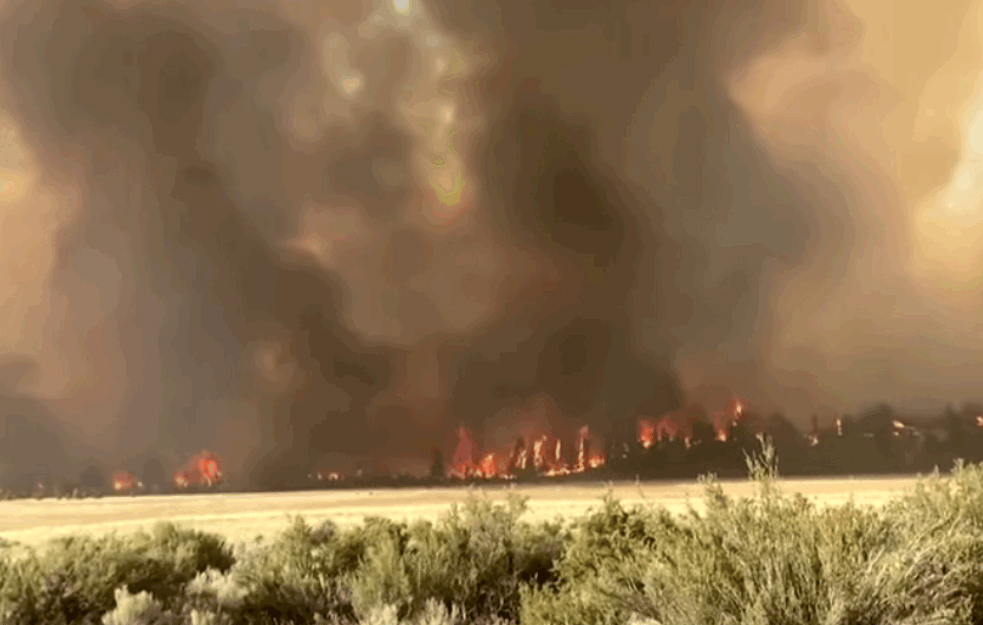 VELIKI POŽAR U OREGONU BEZ KONTROLE: Vatra se širi kilometrima u vetrovitim uslovima! (VIDEO)

