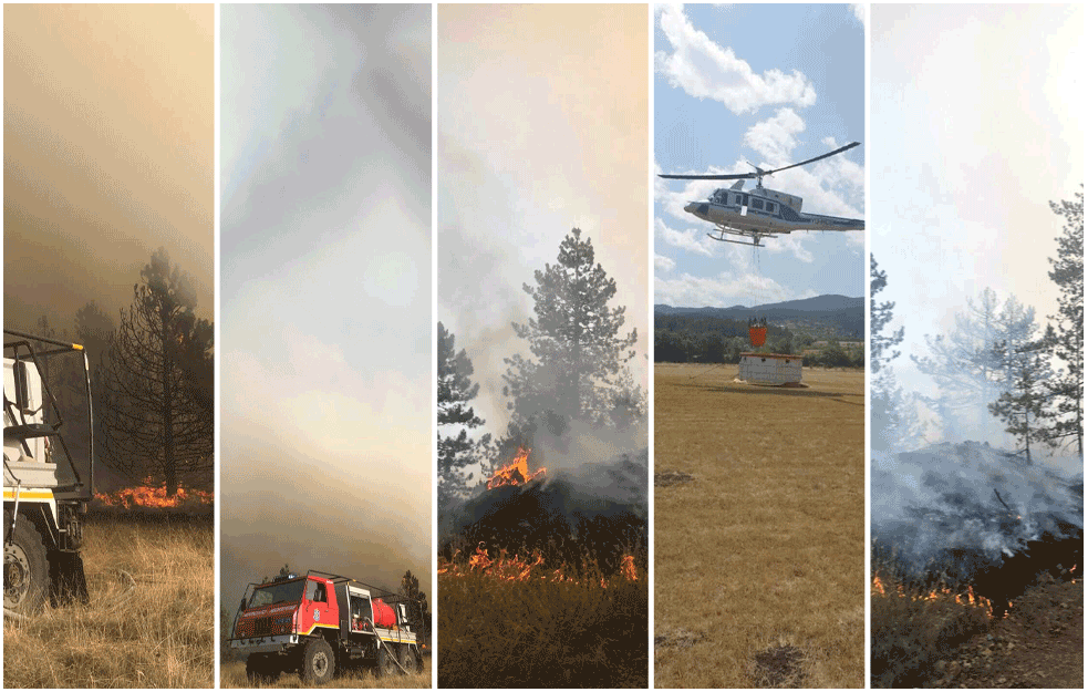 POŽAR NA MOKROJ GORI GUTA SVE PRED SOBOM: Gasi ga 100 VATROGASACA i ČETIRI <span style='color:red;'><b>helihopter</b></span>a! (FOTO+VIDEO) 