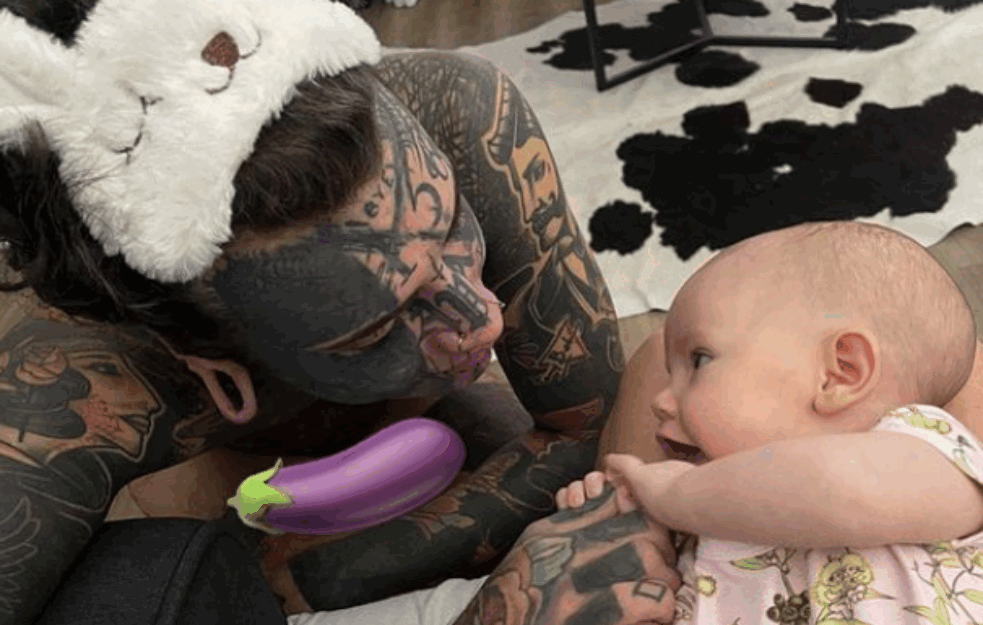 'BEBA IZ PAKLA': Tetovirani otac trpi kritike na MREŽAMA! (FOTO)