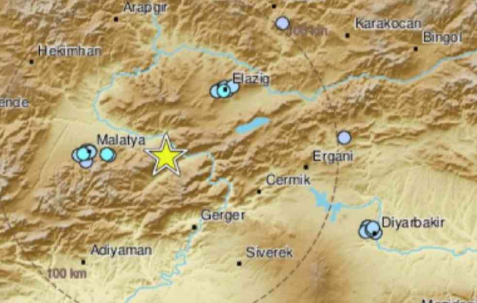 ZEMLJOTRES U TURSKOJ! Epicentar blizu grada Malatije