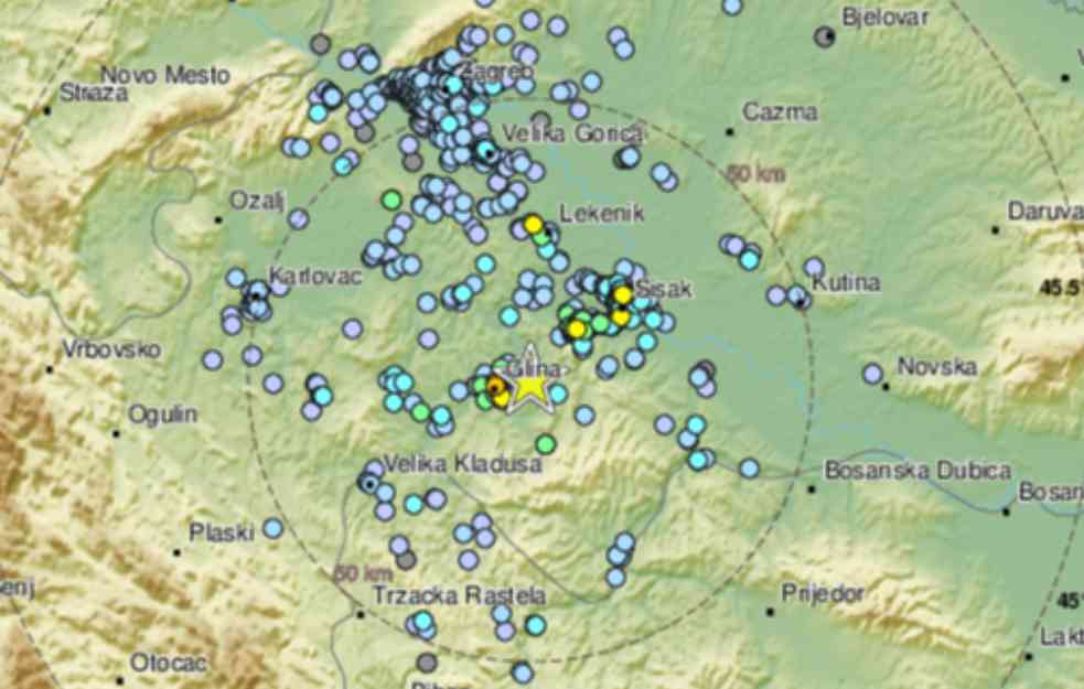 POTRESI U HRVATSKOJ: Dva zemljotresa pogodila područje Banije! 