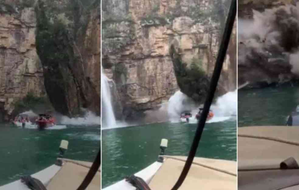 HOROR NA JEZERU! Divovska stena se survala na turiste, broje se poginuli i nestali (UZNEMIRUJUĆI VIDEO)
