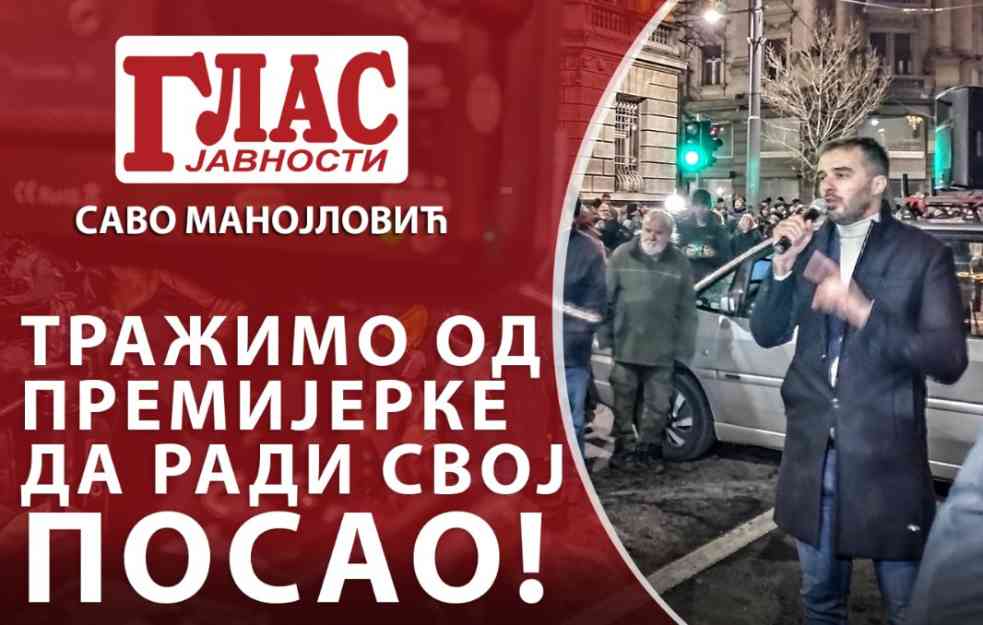 Protest kod Predsedništva Srbije: Tražimo od premijerke da RADI svoj posao (VIDEO)