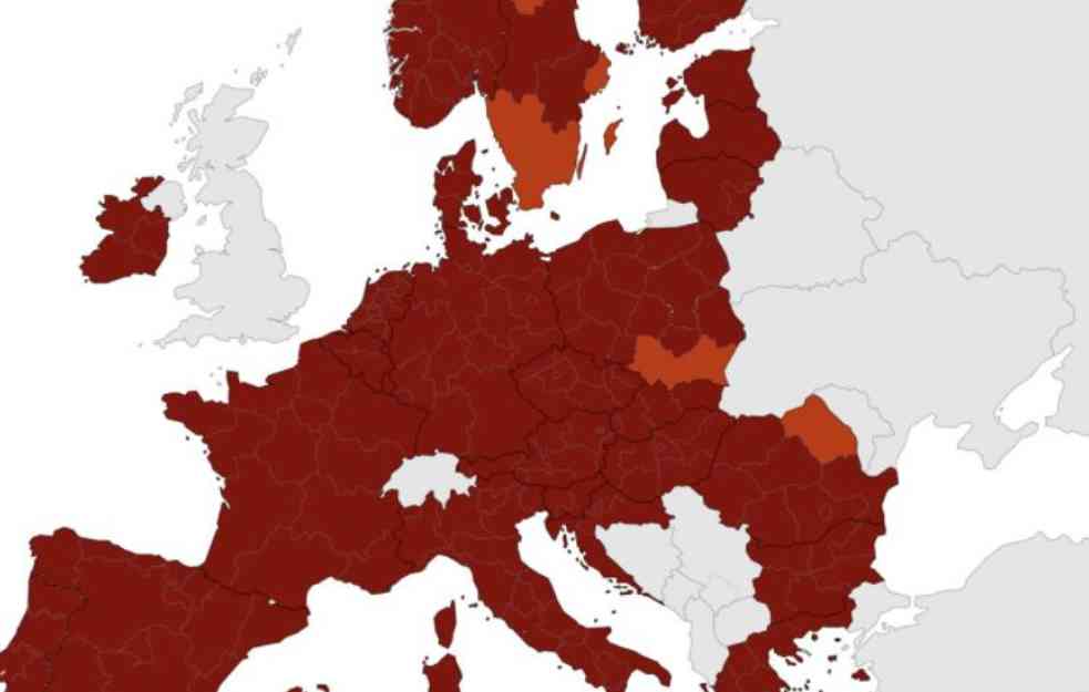 OBJAVLJENA NOVA KORONA-KARTA EVROPE! Tri zemlje opet u crvenoj zoni (FOTO)